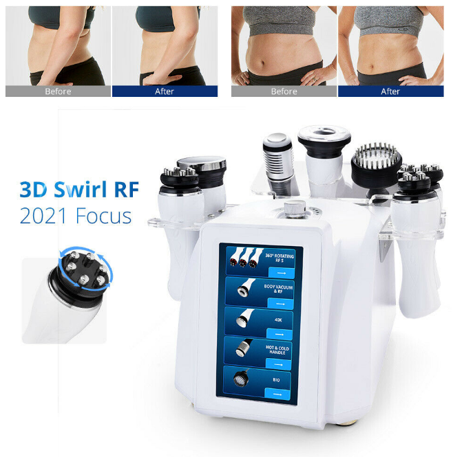 8 in 1 40K Cavitation Vacuum 3D Rotating RF Cold Photon Slimming Machine