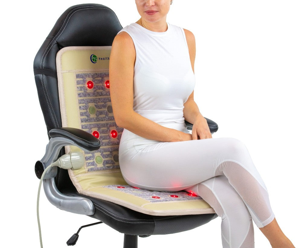 Chair Photon Therapy and PEMF Infrared Mat - PEMF Advanced Multi-Purpose Amethyst and Jade Mat -