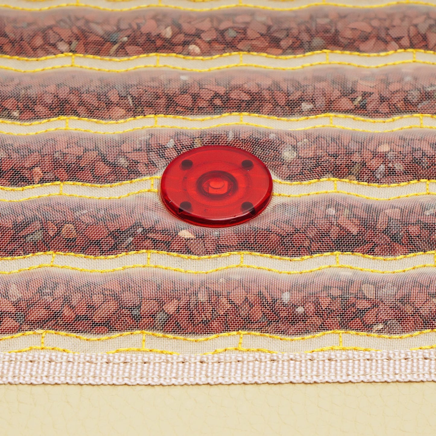 Chakra PEMF Photon Gemstone Rainbow Relax Massage Mat / Far Infrared Electric Heating Magnetic Therapy Pad