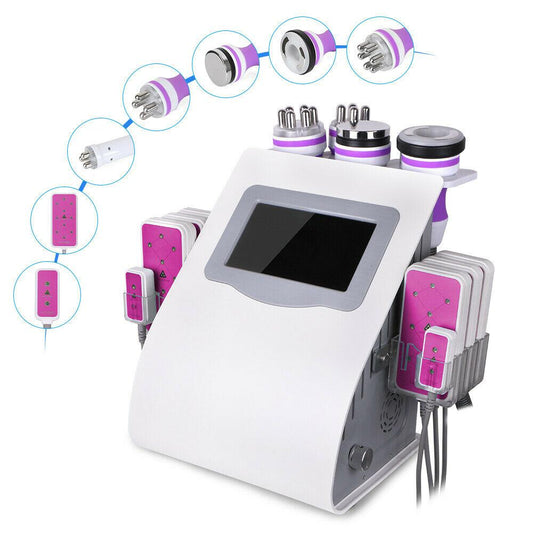 Professional Ultrasonic Cavitation Machine:  6 in 1 Ultrasonic Cavitation Vacuum RF Radio Frequency Slimming Machine