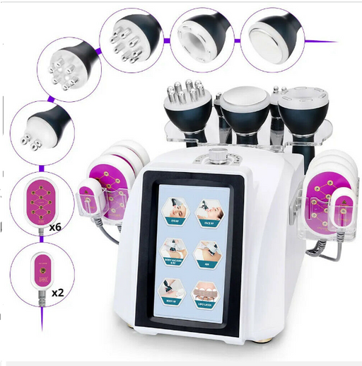 6-in-1 RF Beauty Machine — Facial RF, Eye RF, Body RF, Vacuum RF, 40K Fat-burning, and Laser Pad Fat-dissolving