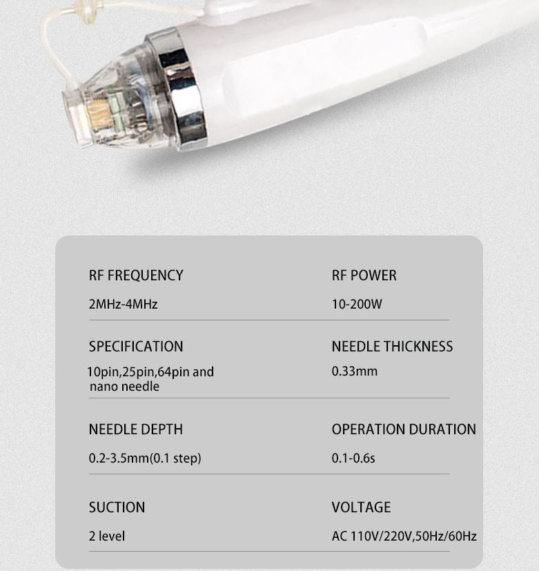 2 in 1 R/F Micro Needling Machine Plus Cold Hammer | Repair and Resurface Skin Shrink Pores and Remove Stretch Marks