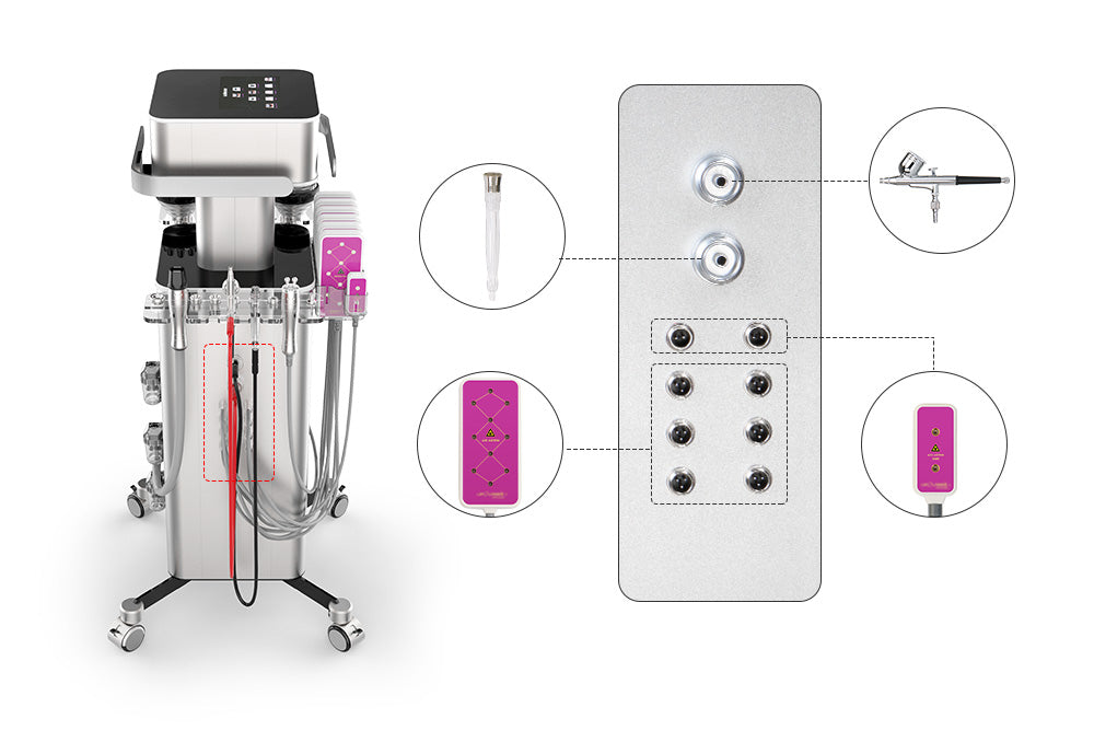 Professional 8 In 1 Cavitation with Vacuum RF Fat Reduction Body Slimming Machine and Stand